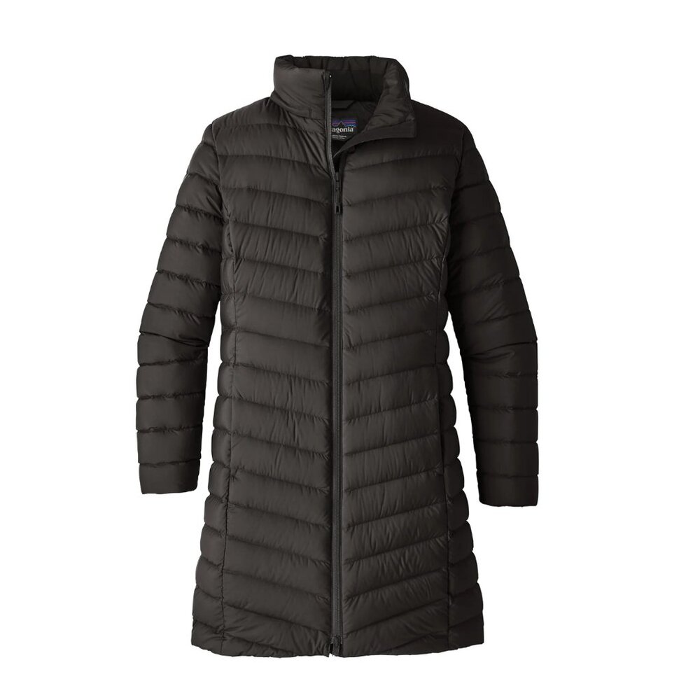 Patagonia silent down jacket women’s black parka coat